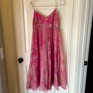 Diane von Furstenburg silk spaghetti strap cocktail dress (size 2)
